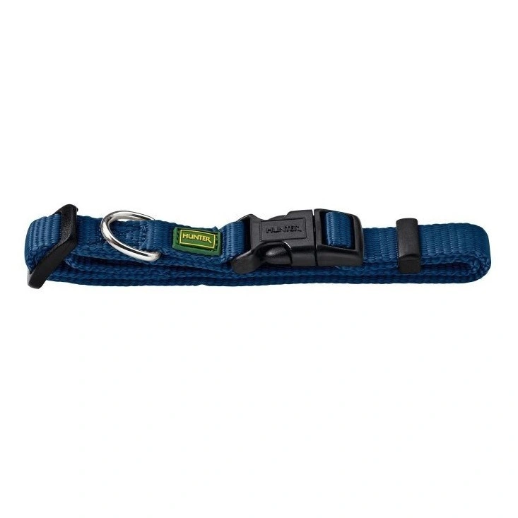 Hunter Vario Plus Halsbånd Mørkeblå S 30-45 cm - Komfortabelt og justerbart hundehalsbånd